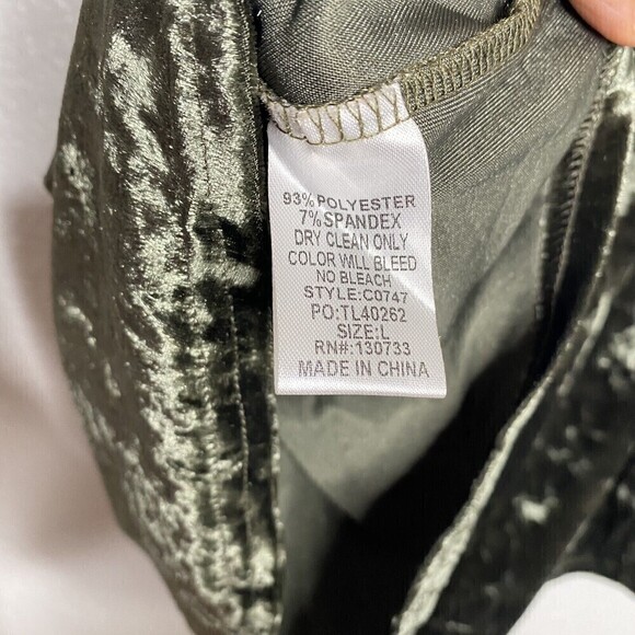 NWT Umgee Green Olive Velvet Off Shoulder Top Blouse Size Large - Picture 8 of 11